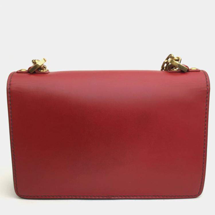 Pre Owned Dior Red Leather Medium J'Adior Shoulder Bag
