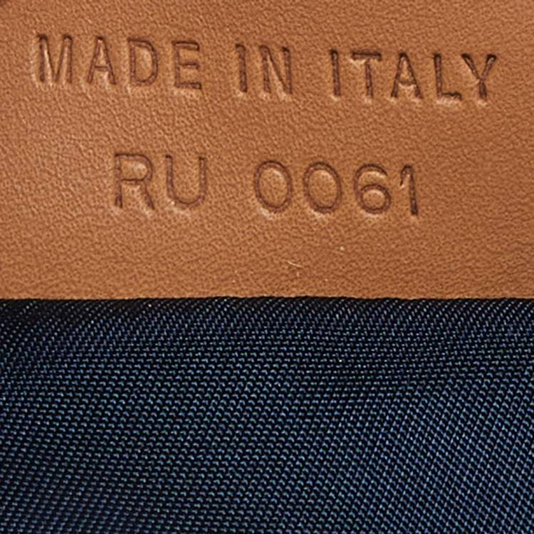 Pre Owned Dior Blue/brown Denim and Leather Saddle Bag