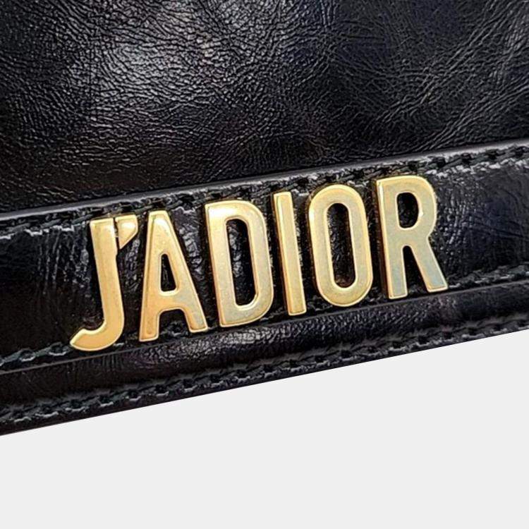 Pre Owned Dior Black Leather J'Adior Mini Chain Crossbody Bag
