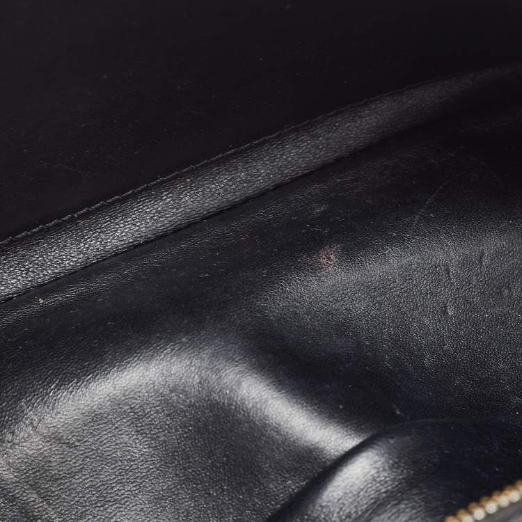 Pre Owned Dior Black Cannage Leather Medium Caro Shoulder Bag