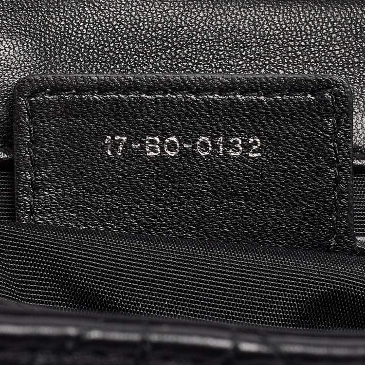 Pre Owned Dior Black Cannage Leather New Lock Flap Bag