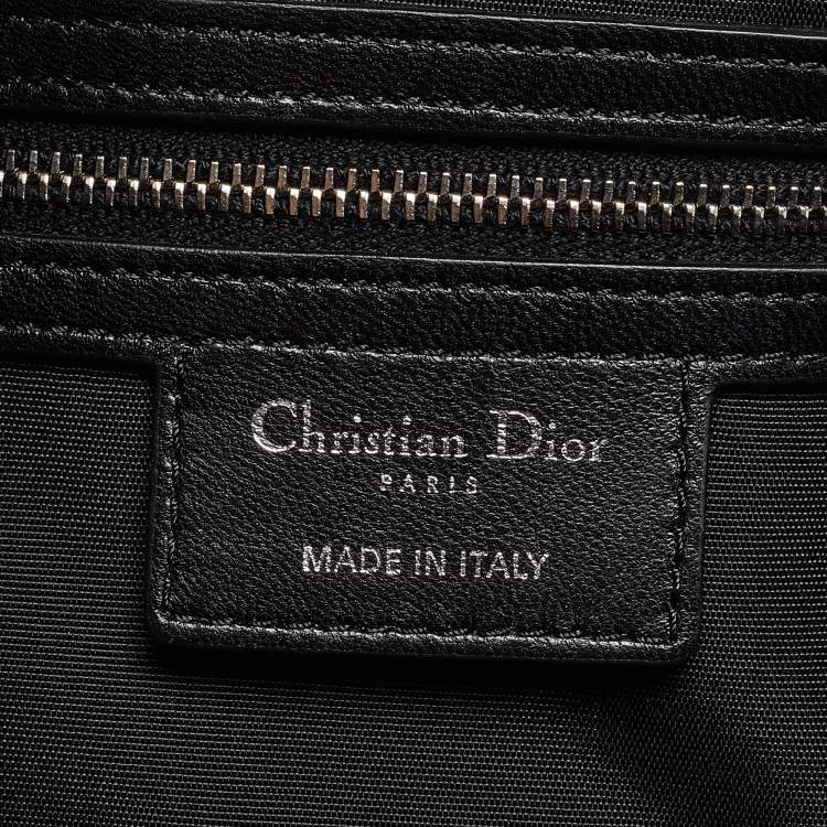 Pre Owned Dior Black Cannage Leather New Lock Flap Bag