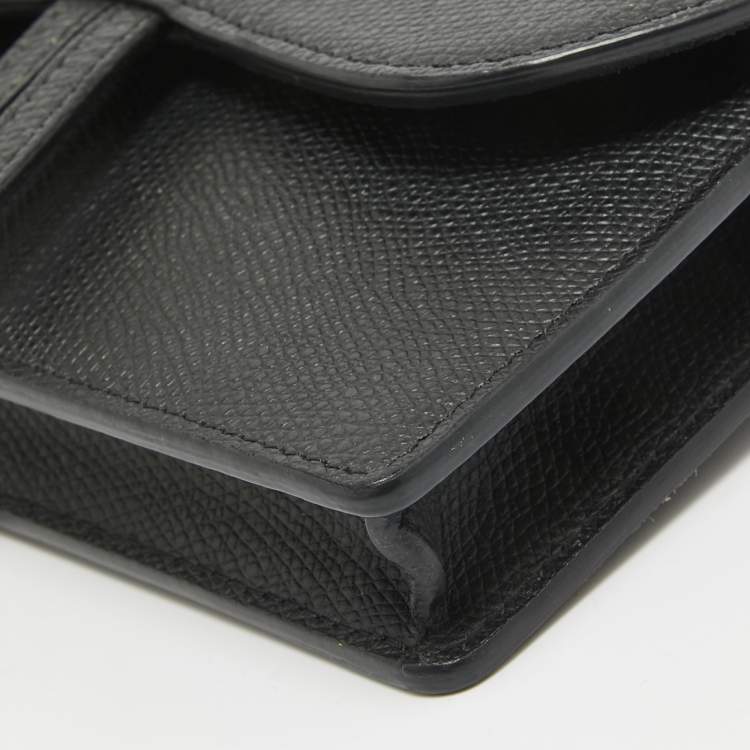 Pre Owned Dior Black Leather Saddle Belt Pouch