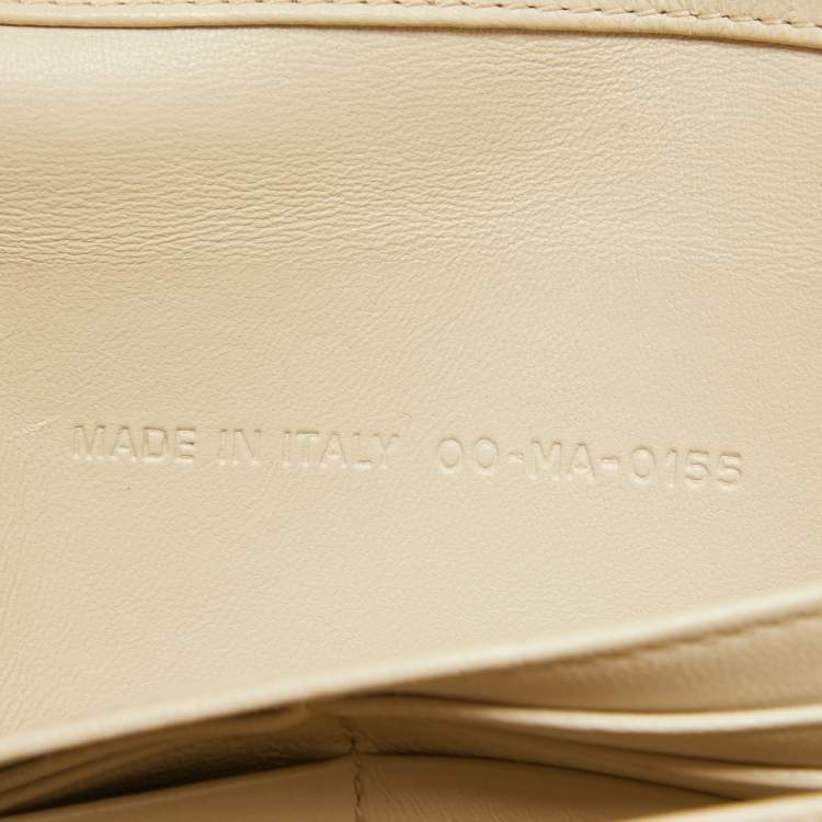 Pre Owned Dior Beige Python and Leather Lady Dior Wallet On Chain