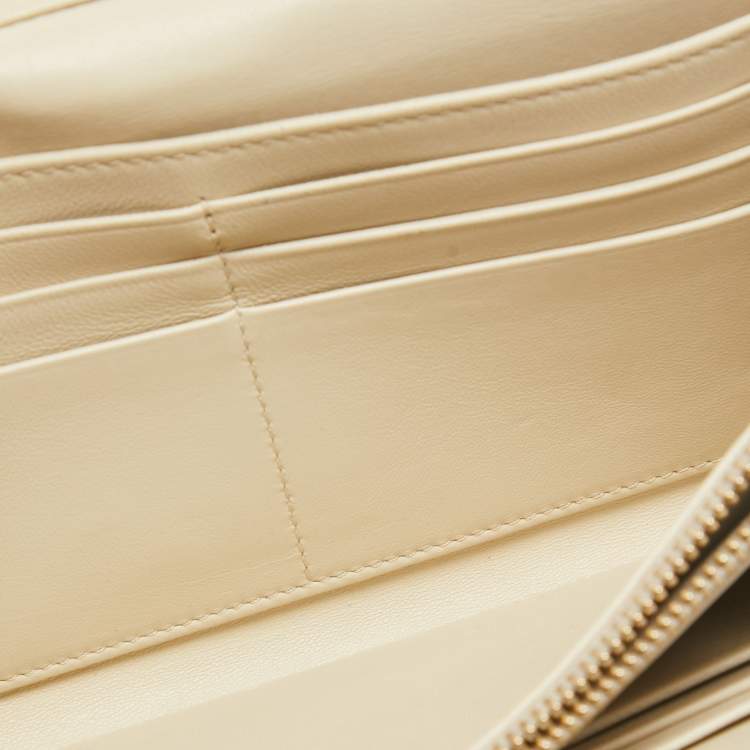 Pre Owned Dior Beige Python and Leather Lady Dior Wallet On Chain