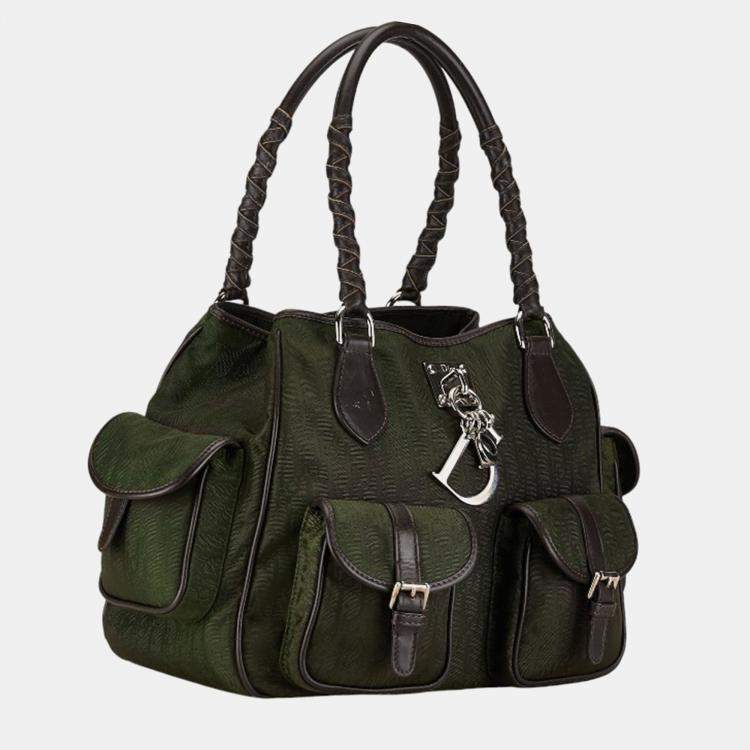 Pre Owned Dior Bronze Canvas Diorrissimo Multi Pocket Handbag