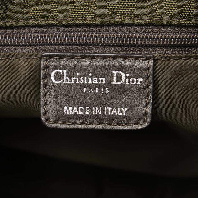 Pre Owned Dior Bronze Canvas Diorrissimo Multi Pocket Handbag