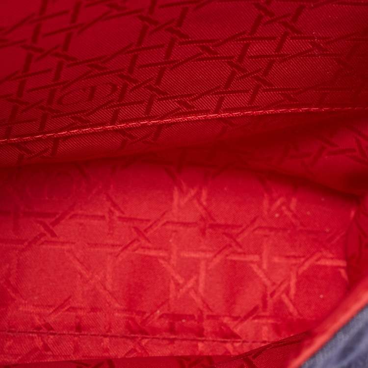 مملوكة مسبقًا Dior Blue/Red Cannage Denim Small Stardust Backpack