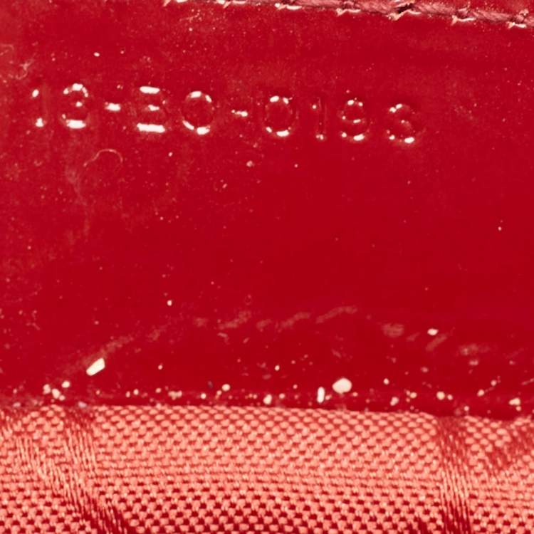 Pre Owned Dior Red Cannage Patent Leather Medium Lady Dior Tote