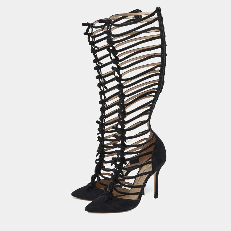 Knee high gladiator boots best sale