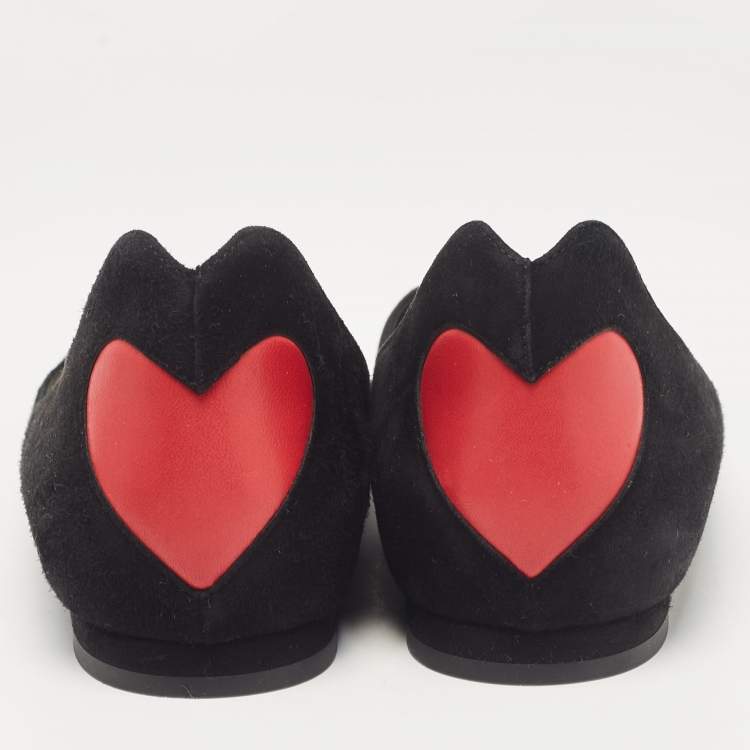 Pre Owned Dior Black Suede Pointed Toe Ballet Flats Size 40