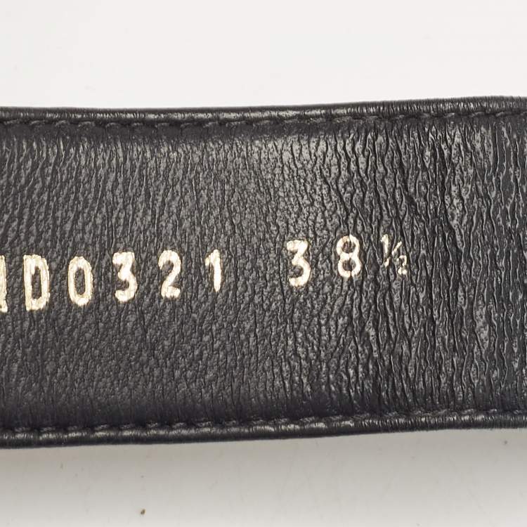 Pre Owned Dior Black Leather DiorAct Flat Sandals Size 38.5