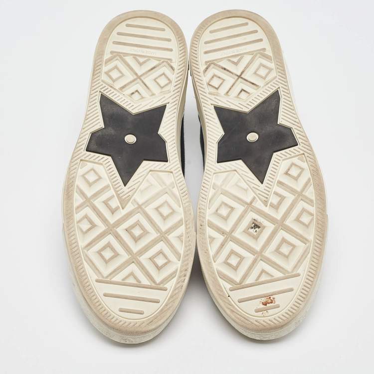 Pre Owned Dior Black/White Canvas Walk'n'Dior Lace Up Sneakers Size 37.5