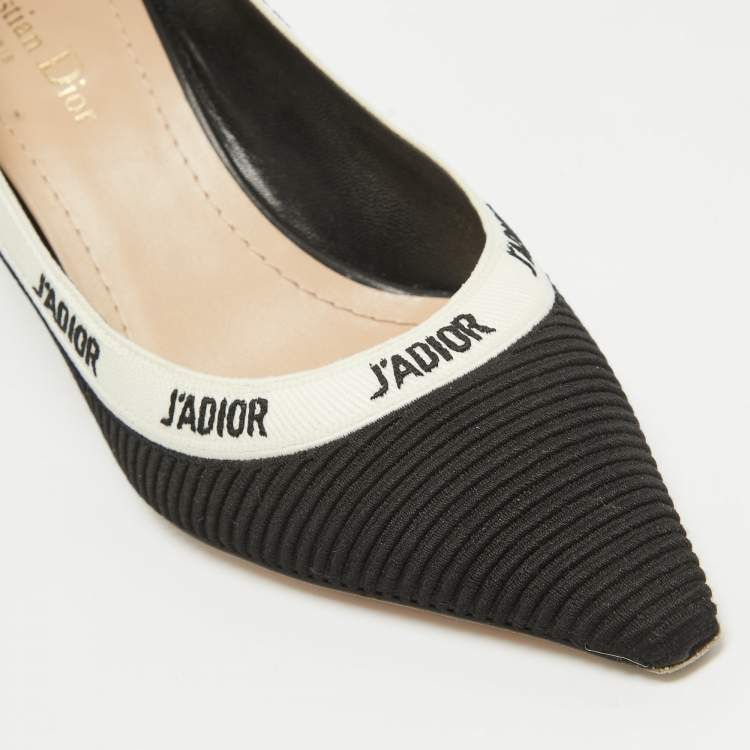 Pre Owned Dior Black Technical Fabric J'adior Pumps Size 38.5