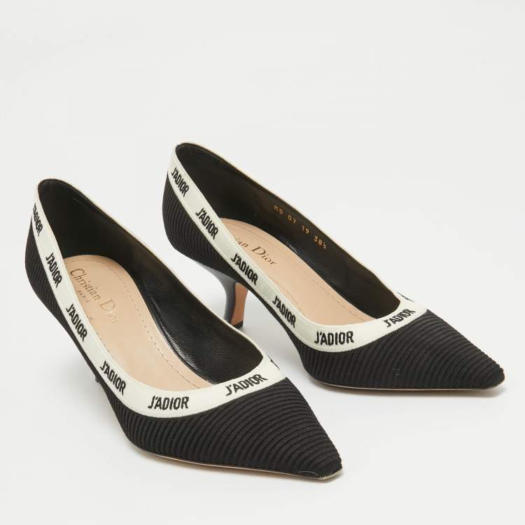 Pre Owned Dior Black Technical Fabric J'adior Pumps Size 38.5