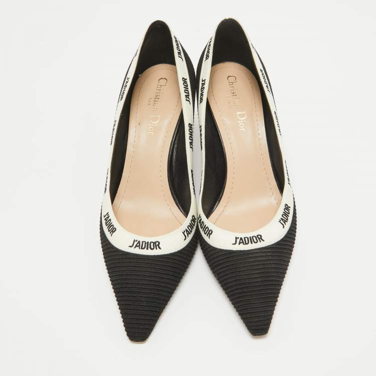 Pre Owned Dior Black Technical Fabric J'adior Pumps Size 38.5
