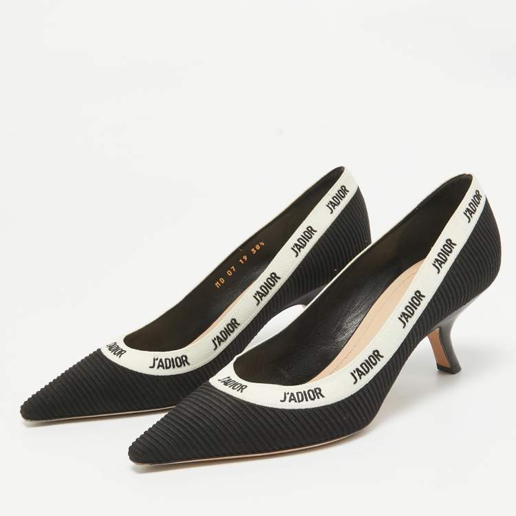 Pre Owned Dior Black Technical Fabric J'adior Pumps Size 38.5