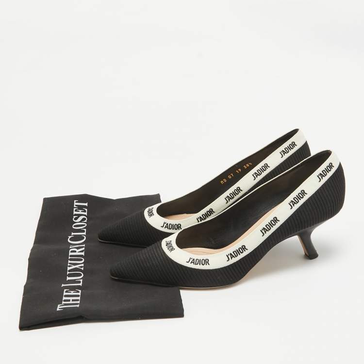 Pre Owned Dior Black Technical Fabric J'adior Pumps Size 38.5