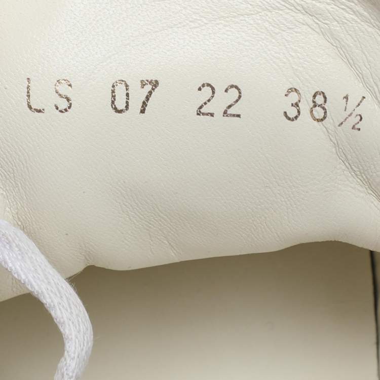 Pre Owned Dior Grey/White Oblique Embroidered Fabric Walk'n'Dior Low Top Sneakers Size 38.5
