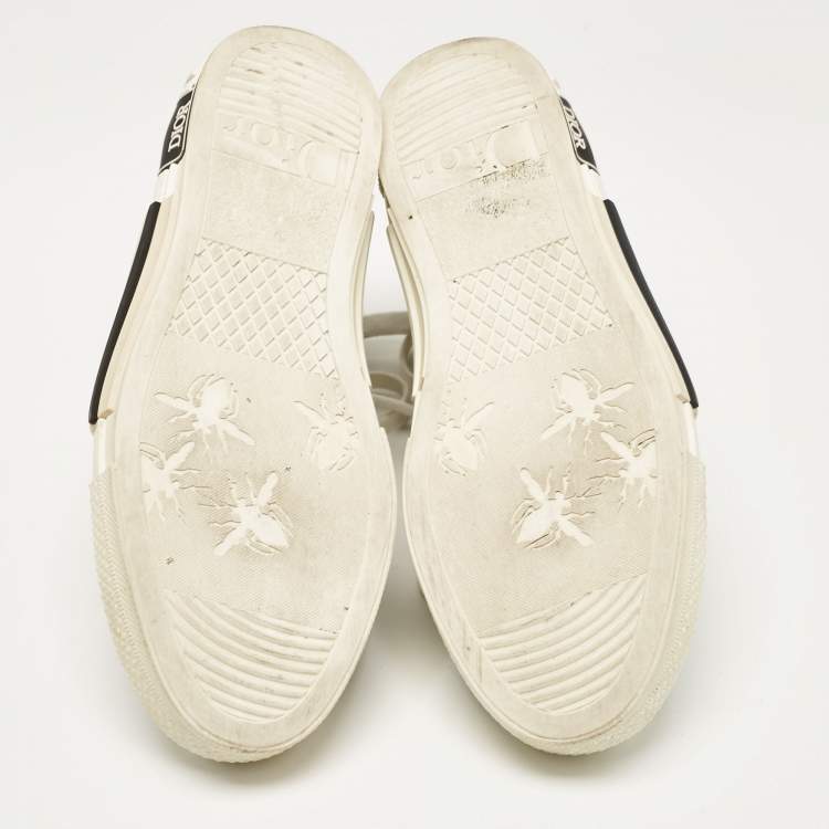 Pre Owned Dior Grey Mesh and PVC B23 High Top Sneakers Size 39