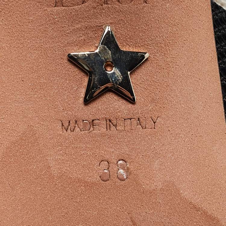 Pre Owned Dior Black Technical Fabric J'adior Slingback Pumps Size 38