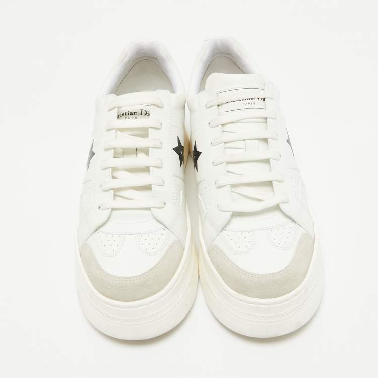 Pre Owned Dior White Leather and Suede Ors Sneakers Size 39
