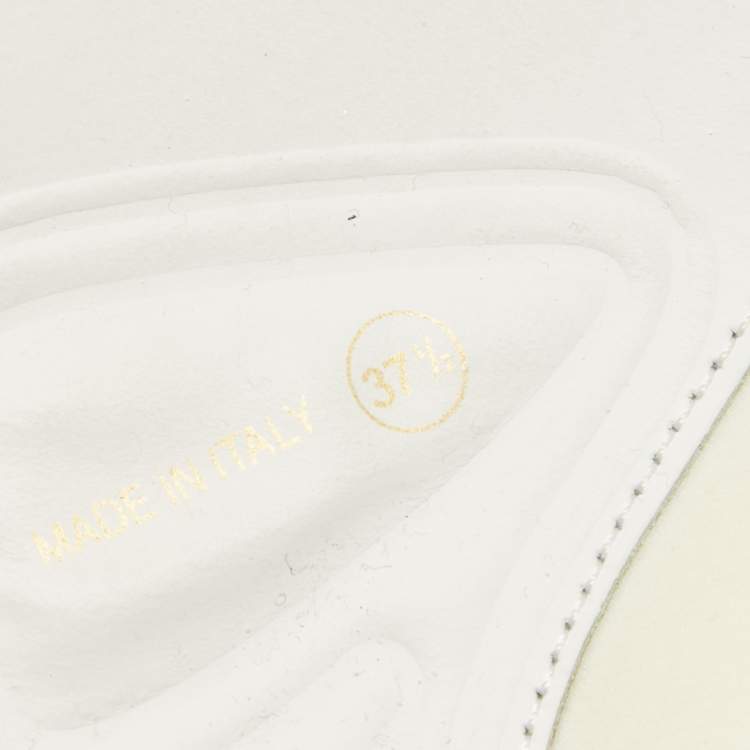 Pre Owned Dior Gold Glitter Stretch Fabric Sock High Top Sneakers Size 37.5