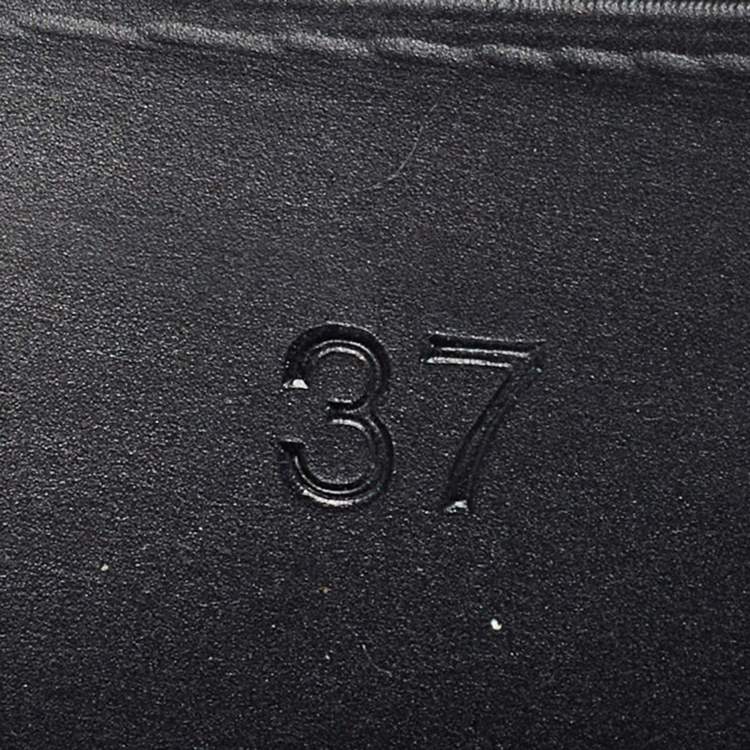 Pre Owned Dior Black Oblique Rubber Diorcamp Rain Boots Size 37