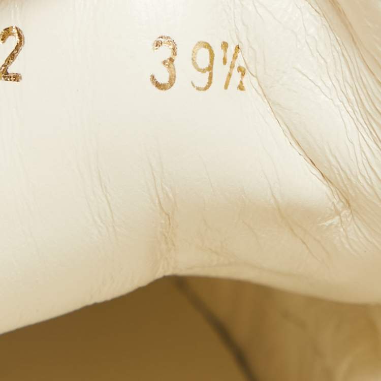 Pre Owned Dior Blue/Cream Canvas Walk'n'Dior Lace Up Sneakers Size 39.5