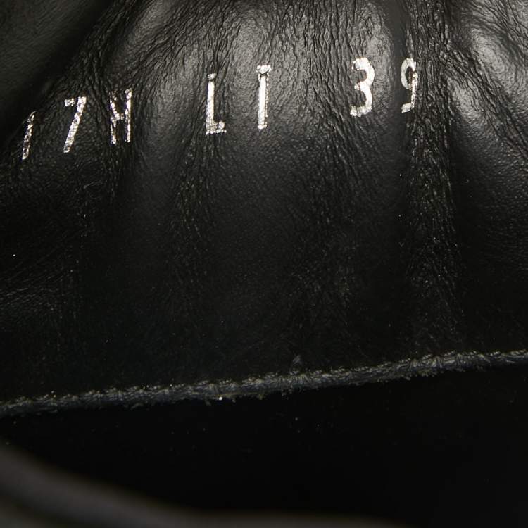 Pre Owned Dior Black Canvas and Leather Lace Up Sneakers Size 39