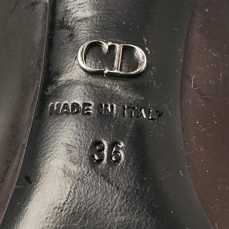 Pre Owned Dior Purple/Black Patent Leather Pointed Toe Pumps Size 36