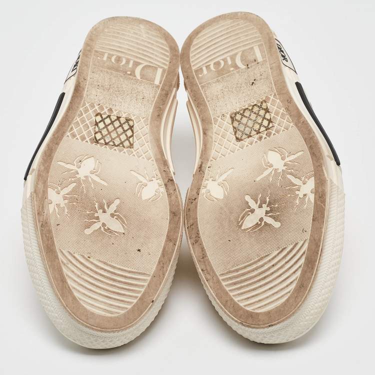 Pre Owned Dior Off White Oblique Mesh and Rubber B23 Sneakers Size 37