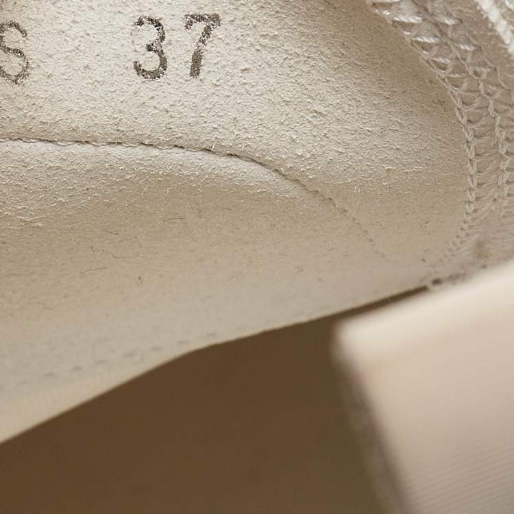 Pre Owned Dior Off White Oblique Mesh and Rubber B23 Sneakers Size 37