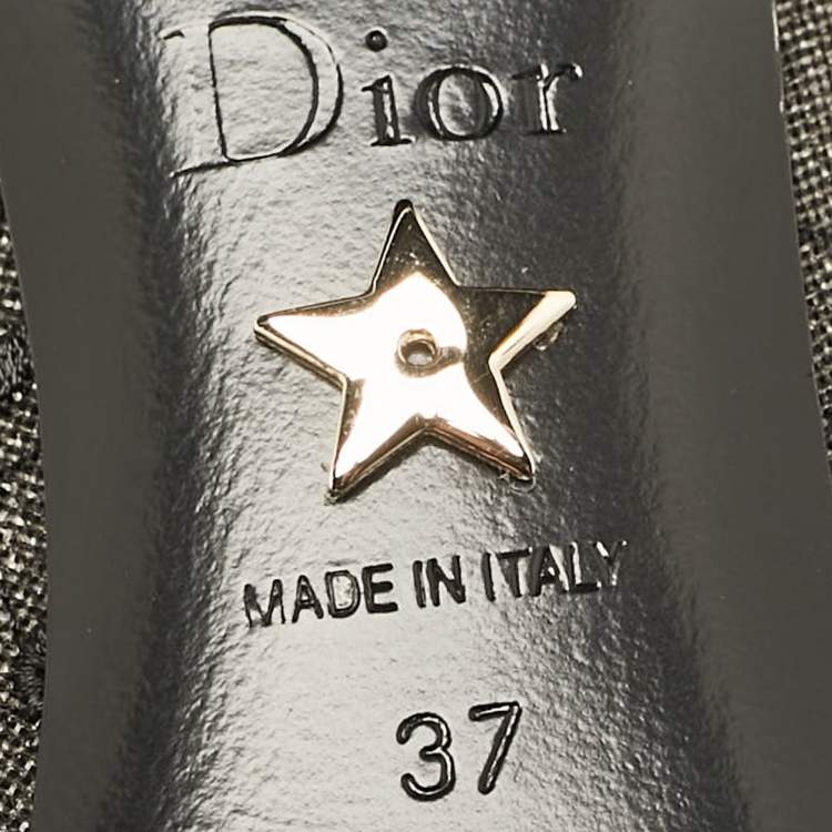 Pre Owned Dior Black Lace and Suede Naughtily D Ankle Boots Size 37