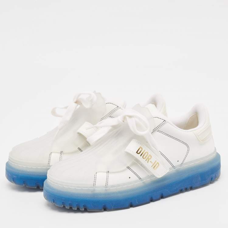 Pre Owned Dior White Leather and Rubber Dior ID  Sneakers Size 36.5