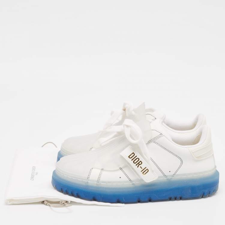 Pre Owned Dior White Leather and Rubber Dior ID  Sneakers Size 36.5