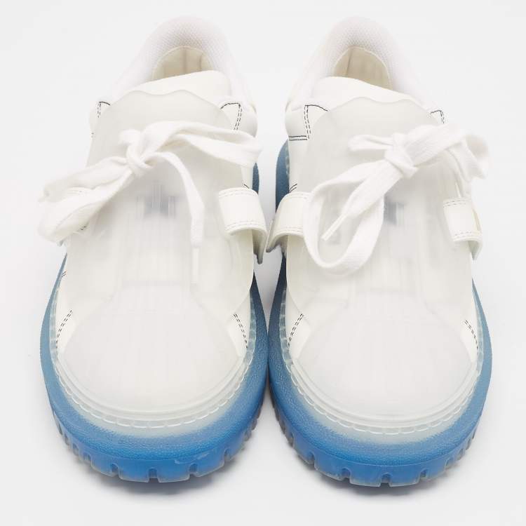 Pre Owned Dior White Leather and Rubber Dior ID  Sneakers Size 36.5
