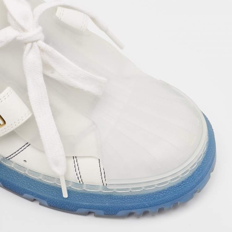 Pre Owned Dior White Leather and Rubber Dior ID  Sneakers Size 36.5