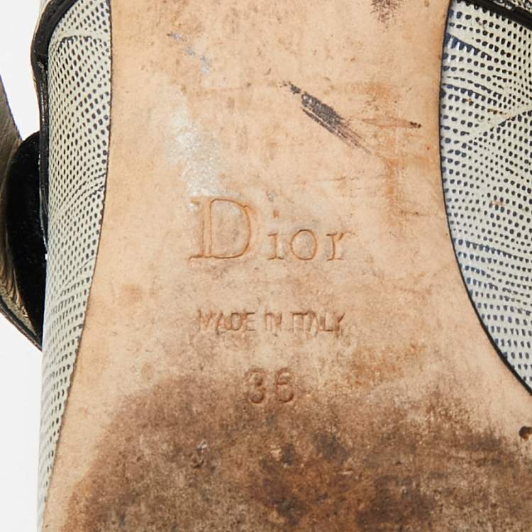 Pre Owned Dior Grey Lizard Embossed Leather Gatsby Jewel Combat Boots Size 36