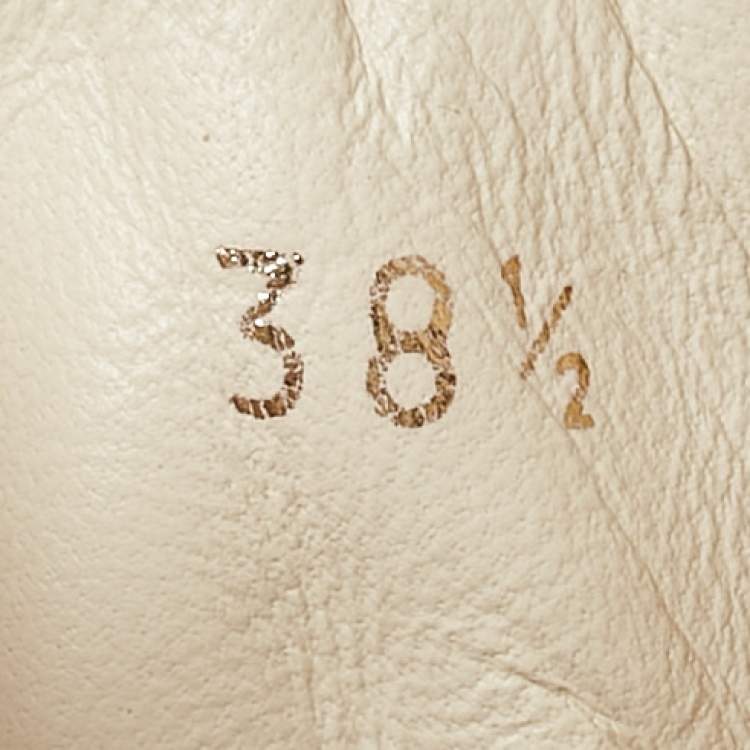 Pre Owned Dior Cream Cannage Quilted Leather D-Twist Espadrille Flat Sandals Size 38.5