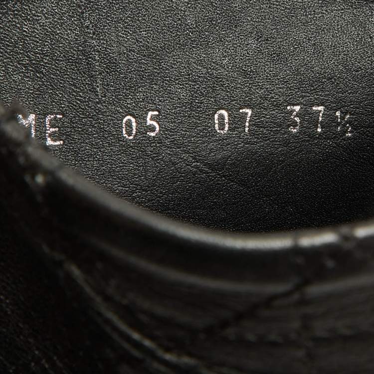 Pre Owned Dior Black Cannage Quilted Leather Knee Length Boots Size 37.5