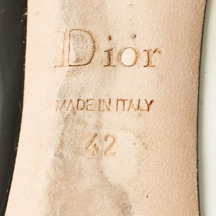 Pre Owned Dior Tricolo Leather and Python Leather Pointed Toe Pumps Size 42