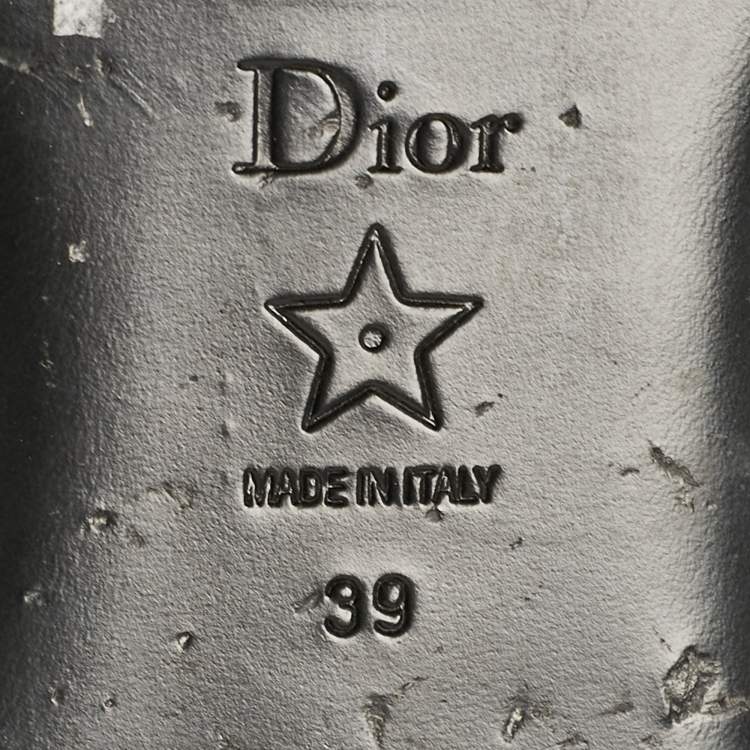 Pre Owned Dior Blue Denim Dway Flat Slides Size 39