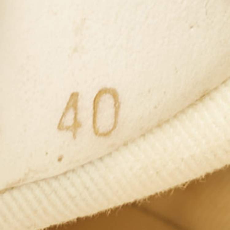 Pre Owned Dior Black/White Canvas Damiere Ballet Flats Size 40