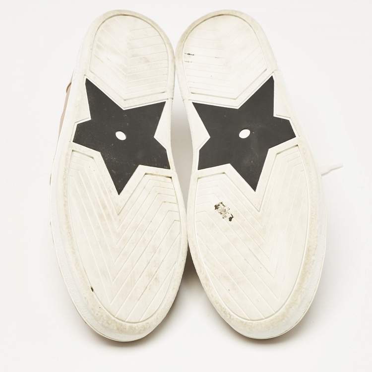 Pre Owned Dior Beige Leather D-star Lace Up Sneakers Size 38