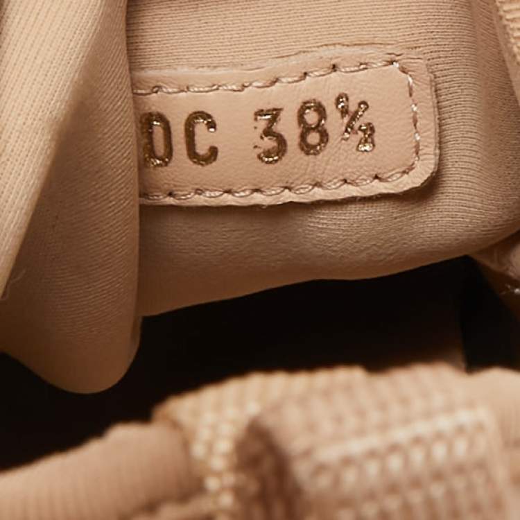 Pre Owned Dior Beige Neoprene and Rubber D-Connect Sneakers Size 38.5