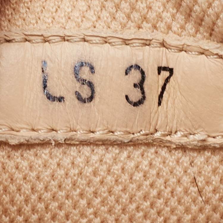 Pre Owned Dior Beige Fabric and Leather D-Connect Low Top Sneakers Size 37