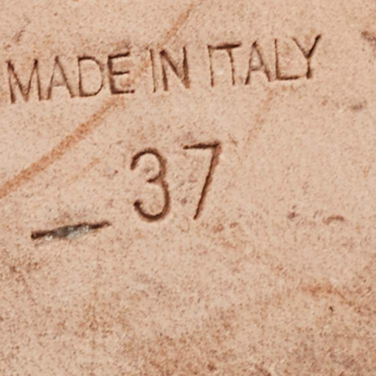 Pre Owned Dior Beige Canvas Dway Flat Slides Size 37