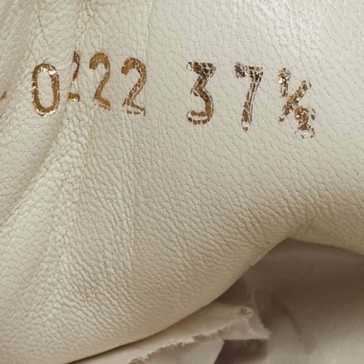 Pre Owned Dior White Canvas Walk'n'Dior Low Top Sneakers Size 37.5