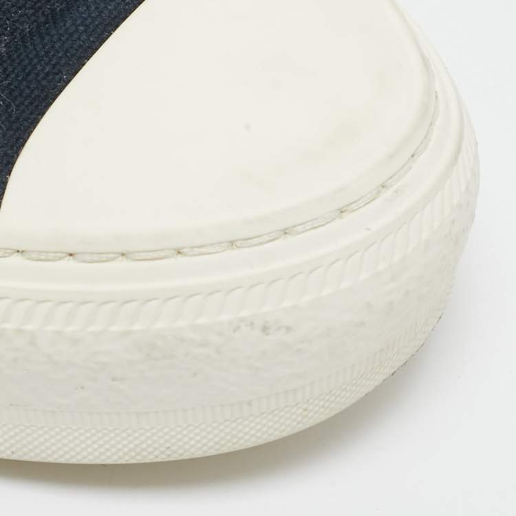 Pre Owned Dior Navy Blue/White Canvas Walk'n'Dior Sneakers Size 37